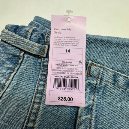 Wild Fable Women’s Medium Wash High-Waisted Jeans - New, Size 12 Slight dairy stain near hem (easily cleanable).