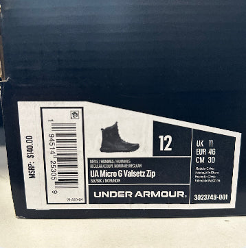 Under Armour UA Micro G Valsetz Zip Boots - New, Size 12