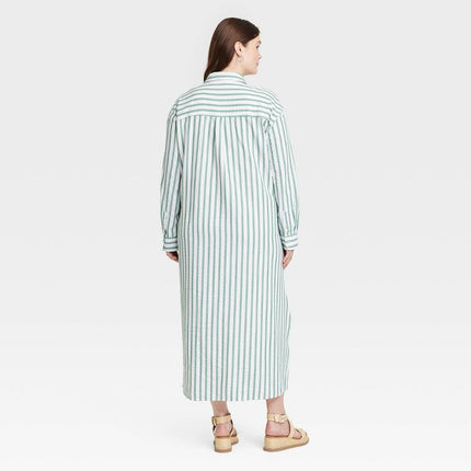 Universal Thread Women’s Striped Midi Shirt Dress - New Size L