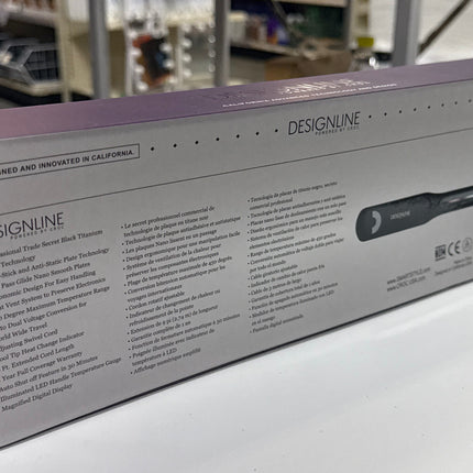 Designline Professional Black Titanium Straight Iron - Powered By Croc