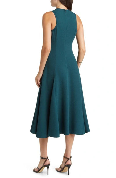 Chelsea28 Women's Textured Fit and Flare Dress, Green, New, Size M