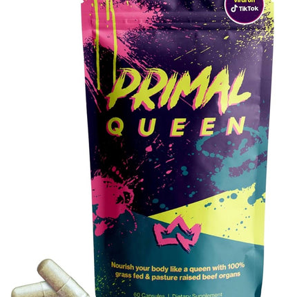 Primal Queen Grass Fed Beef Organ Supplement for Women, 60 Capsules
Freeze-Dried Beef Organs for Women, Liver, Organ Meat Complex Pills, Bovine Supplements, No Fillers, 30-Day Supply