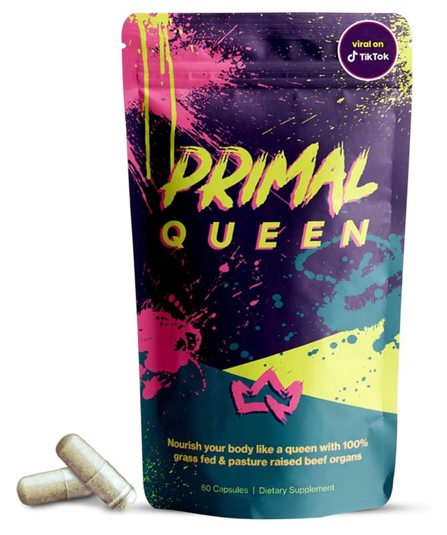 Primal Queen Grass Fed Beef Organ Supplement for Women, 60 Capsules
Freeze-Dried Beef Organs for Women, Liver, Organ Meat Complex Pills, Bovine Supplements, No Fillers, 30-Day Supply