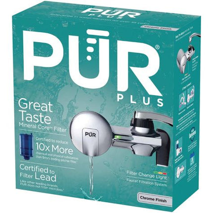 PUR PLUS Faucet Water Filtration System Chrome Finish - Open Box