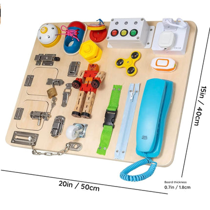 Montessori Busy Board for Toddlers 20-in-1, Large Busy Board, 36x24 - Open Box New