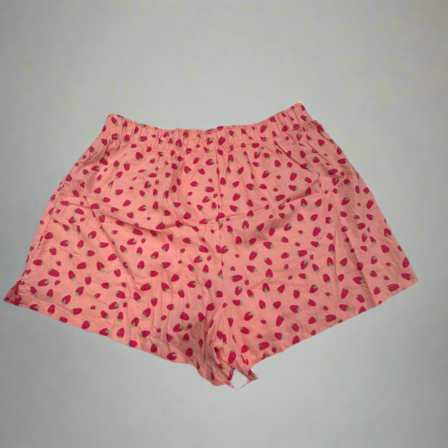 Colsie Women’s Strawberry Print Pajama Shorts - Size M - New Without Tags