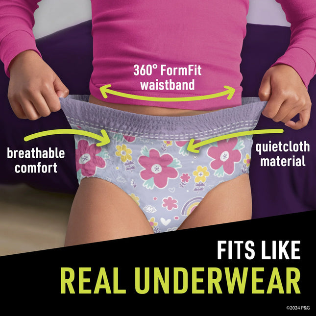 Ninjamas Girls Nighttime Bedwetting Underwear Size L (64–95+ lbs) 34ct 2 Pack – New