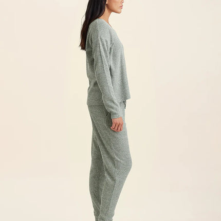 Papinelle Women's Green Waffle Soft Pajama Set, New, Size S