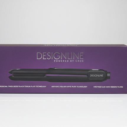 Designline Professional Black Titanium Straight Iron - Powered By Croc