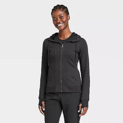 All In Motion Core Fleece Full Zip Hoodie, black, size S, new with tags, MSRP $25.