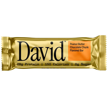 David Protein Gold Peanut Butter Chocolate Chunk - 12 Pack Exp. 01-22-2027)