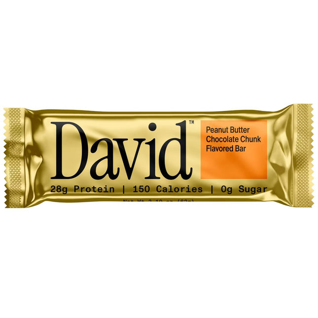 David Protein Gold Peanut Butter Chocolate Chunk - 12 Pack Exp. 01-22-2027)