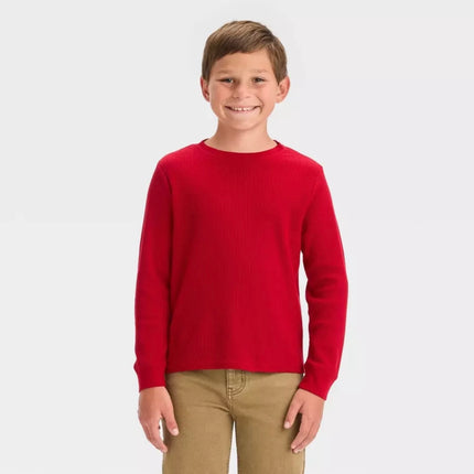 Cat & Jack Long-Sleeve Red Shirt - New, Size XXL (16-18)