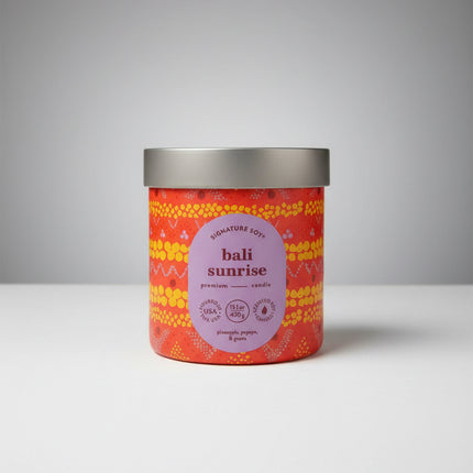 Signature Soy Lidded Bali Sunrise Scented Candle 15.1 Oz