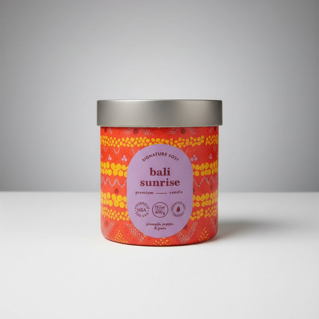 Signature Soy Lidded Bali Sunrise Scented Candle 15.1 Oz