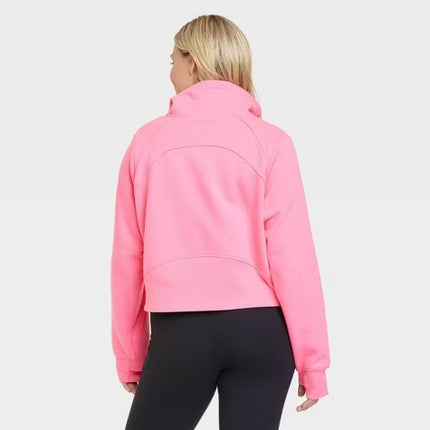 All in Motion Core Fleece 1/2 Zip Pullover Hoodie Pink, 3X, New