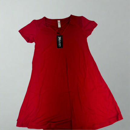 24Seven Short Sleeve Red Blouse for Women, New