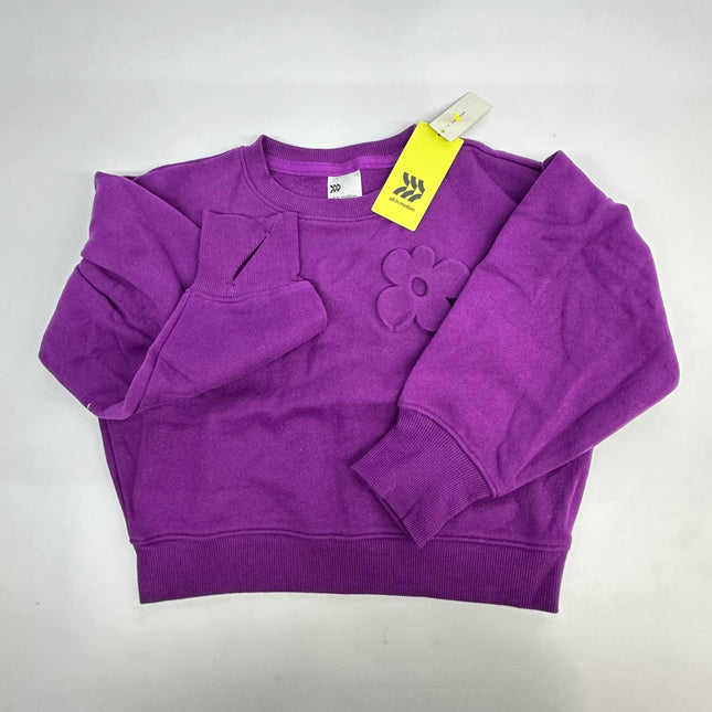 All in Motion Women’s Purple Fleece Crew, New