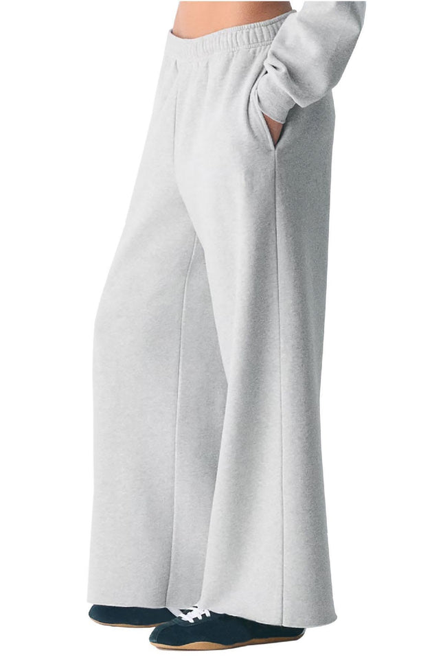 Reflex Womens Fleece Oversized Mid Rise Sweatpants With Raw Hem