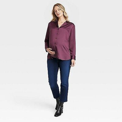 Isabel by Ingrid & Isabel Women’s Maternity Long-Sleeve Shirt - New