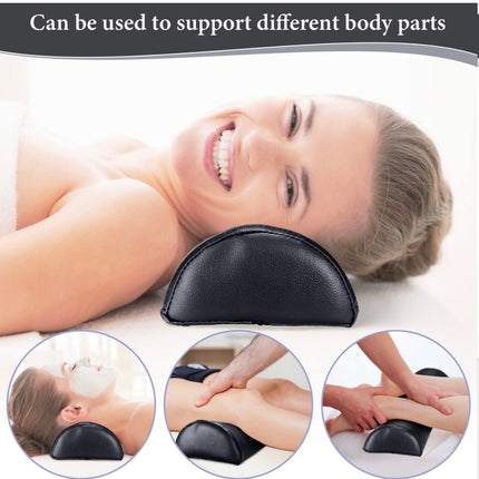 Noverlife Half Round Massage Bolster, Professional PU Semi-Round Pillow Cushion - New Open Box