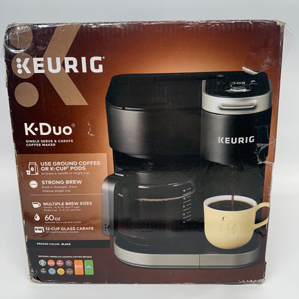 Keurig K-Duo Single Serve K-Cup Pod & Carafe Coffee Maker, Matte Black - New Open Box