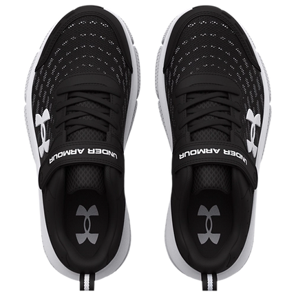 Under Armour Charged Assert 10 AC Shoes 2E Wide Black Size 2 Youth New