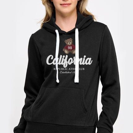 Reflex Fleece Pullover Hoodie With California Bear Embroidery