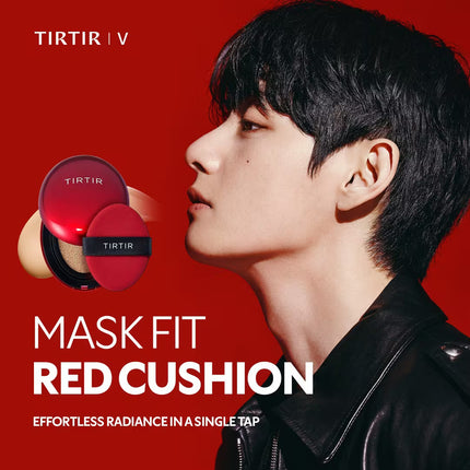 TIRTIR  Mask Fit Red Cushion Foundation 21 N Ivory, Mask Shield Enriched Coverage - 0.63 Oz