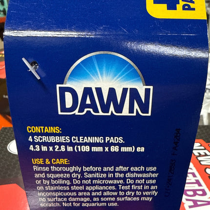 Dawn Scrubbie Cleaning Pad Sponges - 4 CT.