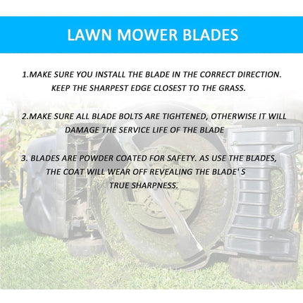 Lawn Mower Blade Set - 19 2/7 Inch Blades for Toro Time Cutter Z 38 Inch Deck, 2 Pack - New Open Box