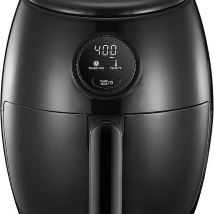 Elite Gourmet 2QT Oil-Free Air Fryer Open Box Black