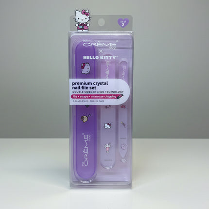 The Creme Shop x Hello Kitty Premium Crystal Glass File Nail Set Case Purple