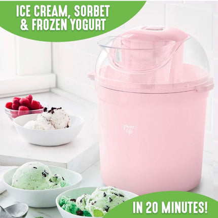 GreenLife 1.5QT Electric Ice Cream Maker - Pink, New Open Box