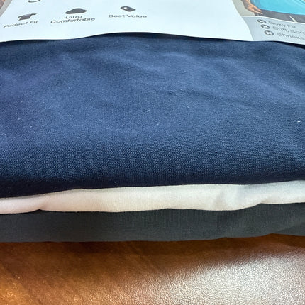 True Classic Active Crew Neck Tees - 3 Pack Navy/White/Grey - Size XXL