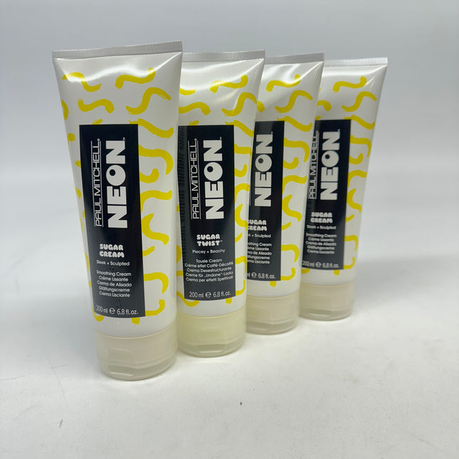 Paul Mitchell Neon Sugar Twist Tousle Cream Piecey + Beachy 6.8oz Pack Of 4