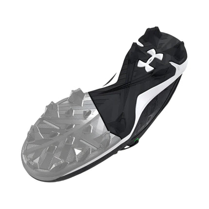 Under Armour Harper 8 RM Boys Mid Baseball Cleats Black Size 6 New