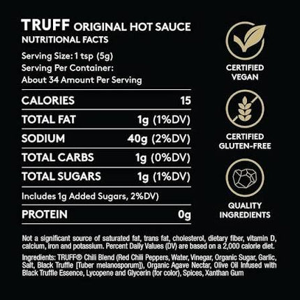 TRUFF Original Black Truffle Gourmet Hot Sauce - 6 Oz. EXP. 10/08/2027