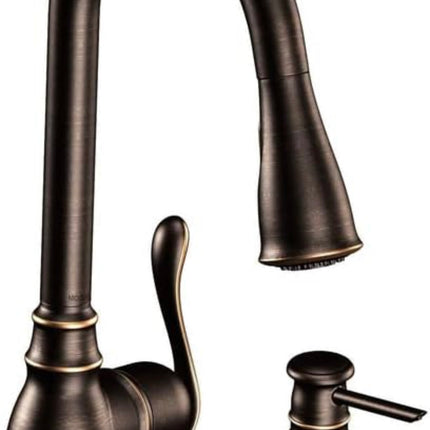 Moen CA87003BRB Annabelle High Arc Pull Down Kitchen Faucet, Mediterranean Bronze - Open Box,  New