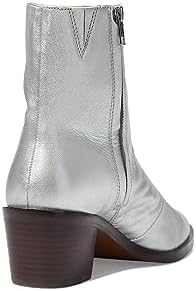 Madewell The Darcy Ankle Boot Metallic Silver Size 9 M New