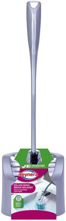 REYNERA Plastic Toilet Bowl Sanitary Brush With Caddy