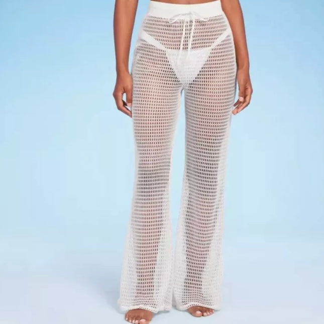 Shade & Shore Women’s Crochet Cover-Up Pants XL (16) - New