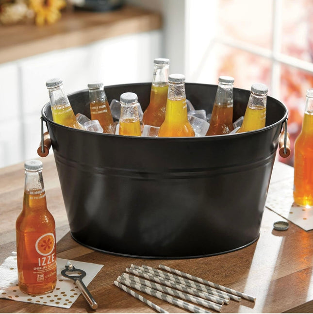 Hidden Hollow Ice Bucket with Handles - Black - Open Box with Minor Dent