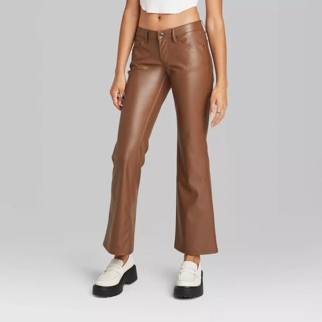Wild Fable Women’s Faux Leather Pants - New Size 8