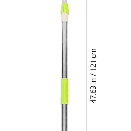 Alipis Stainless Steel Spinning Mop Pole Handle with Microfiber Replacement Head for Floor Mop - New Open Box