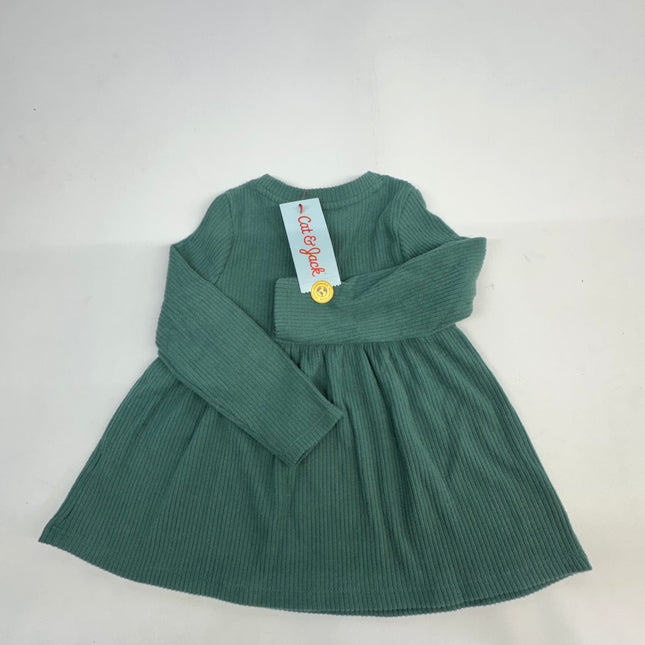 Cat & Jack Toddler Girls’ Dusty Green Dress, Size 2T, New