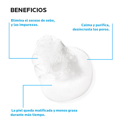 La Roche Posay Effaclar Deep Cleansing Foaming Cream Face Cleanser - Unscented - 4.2oz