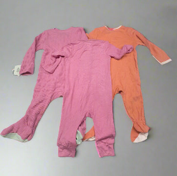 Cat & Jack Baby 3-Pack Footed Pajamas Size 3-6 Month New