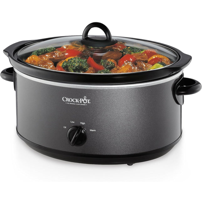 Crock-Pot 7 Quart Slow Cooker, Food Warmer, Charcoal - Lightly Used, Looks New