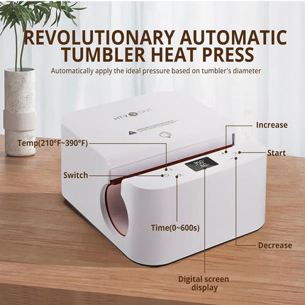 HTVRONT Automatic Tumbler Heat Press - 28-Inch Digital Mug Press Machine | Open Box